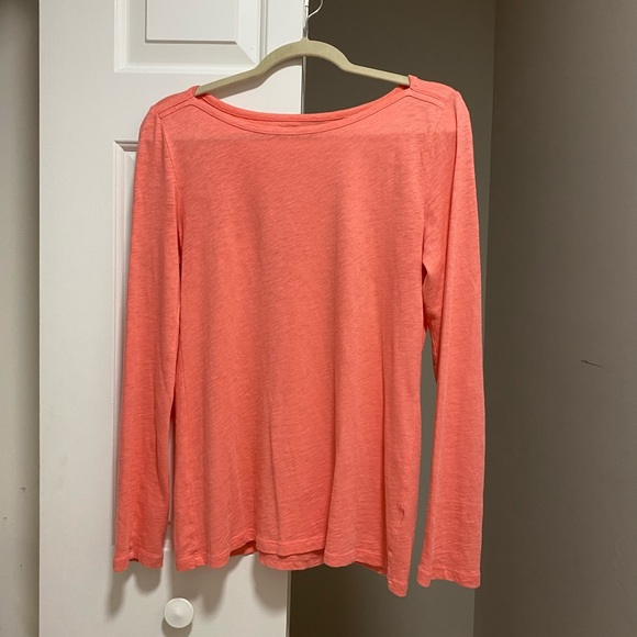 J. Crew Boatneck Long Sleeve Top Pink - Picture 5 of 7